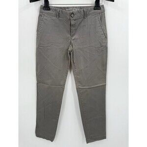 Banana Republic City Chino Pants Size 2 Women's Gray Cotton Stretch Preppy